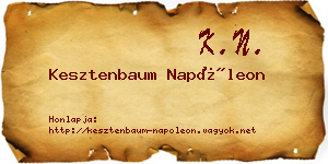 Kesztenbaum Napóleon névjegykártya